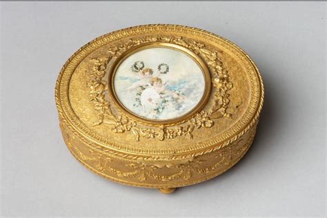 nineteenth gilt bronze and porcelain box