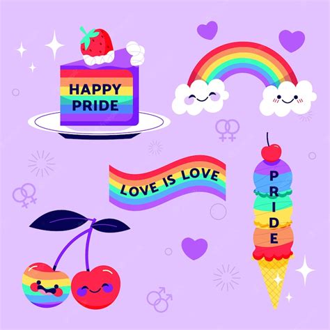 Free Vector Flat Lgbt Pride Month Elements Collection
