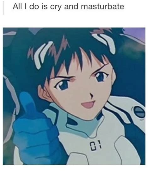 All I Do Is Cry And Masturbate Ikari Shinji Evangelion Anime Fandoms Fap JoyReactor