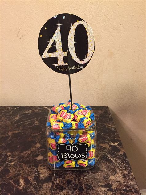 Centerpiece I Made For My Husbands 40th Birthday Party 40th