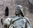 Equestrian statue of Ramon Berenguer lll in Barcelona Spain