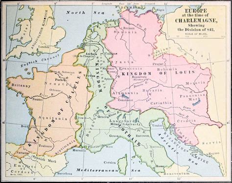 Division Of The Carolingian Empire Illustration World History
