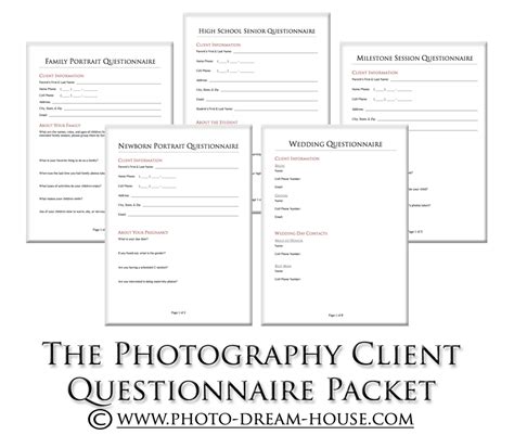 Wedding location(s) from the ceremony? Photography Client Questionnaire Packet - Photographer's ...
