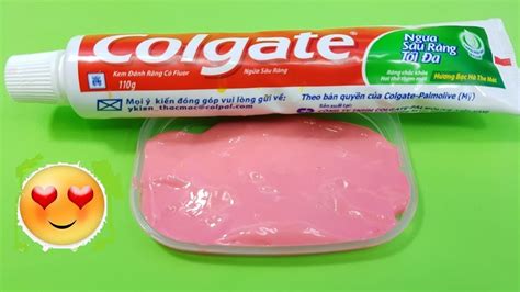 Diy Colgate Toothpaste Slime With Salt 2 Ingredient Slime Youtube