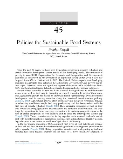 PDF Policies For Sustainable Food Systems