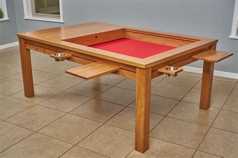 Uniquely Geek Custom Gaming Table The Earl Rustic Style Cherry Wood