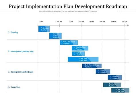 Project Implementation Plan Development Roadmap Presentation Graphics