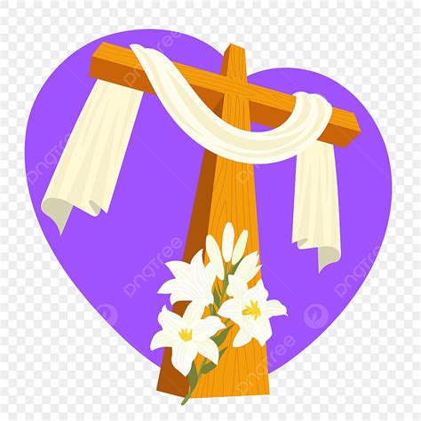 Christian Easter Clipart Hd PNG Christian Easter Cross With Flowers