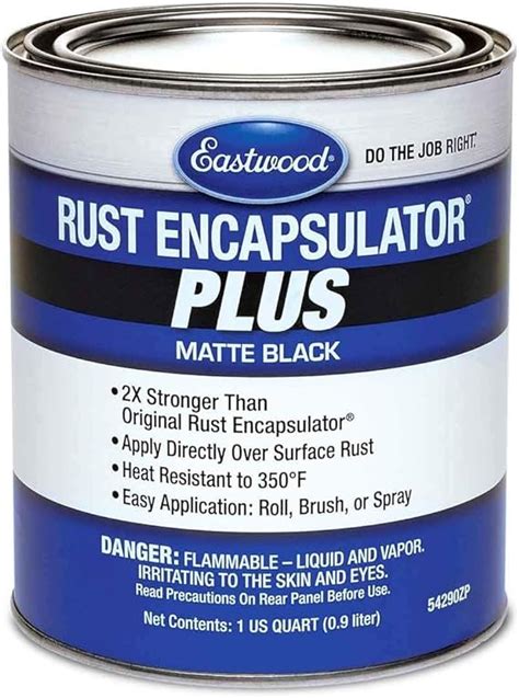 Eastwood Matte Black Rust Encapsulator Plus Quart Long Lasting Durable