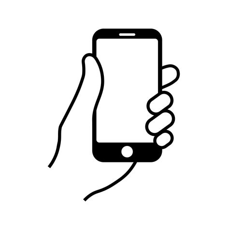 Hand Phone Icon Vector Art Icons And Graphics For Free Download