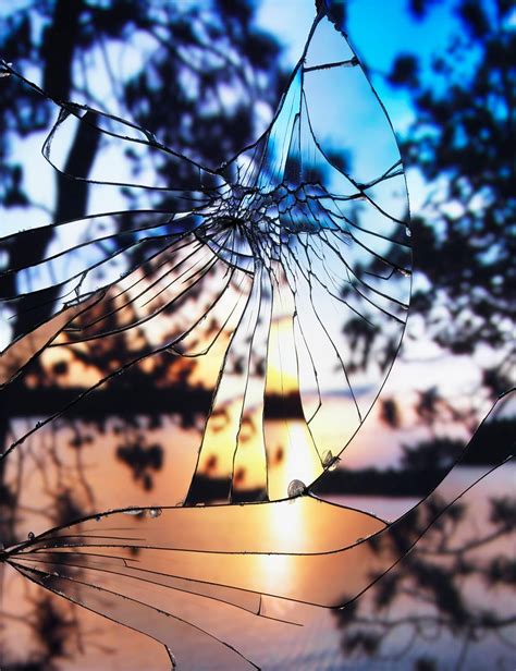 Photographs Of Sunsets As Reflected Through Shattered Mirrors By Bing