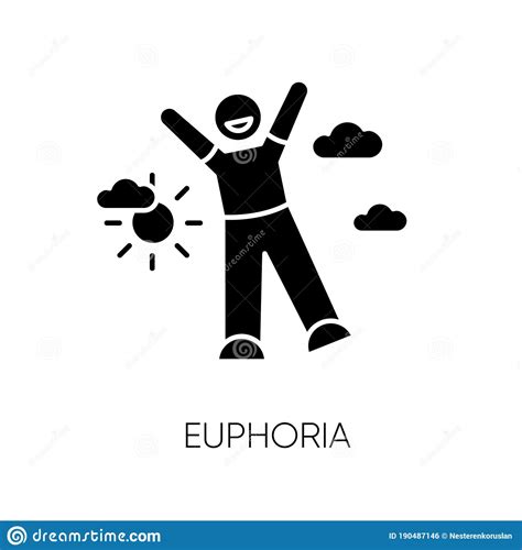 Euphoria Black Glyph Icon Stock Vector Illustration Of Icon 190487146