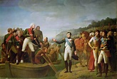 Abschied von Napoleon I (1769-1821) und Alexander I. (1777-1825) nach ...