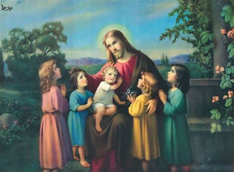 صورة للسيد المسيح مع الاطفال منتدى الفرح المسيحى