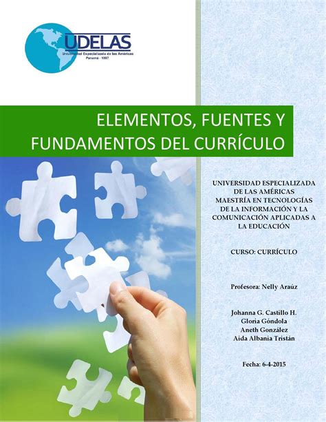 Elementos Fuentes Y Fundamentos Del Currículo By Johanna Castillo Issuu