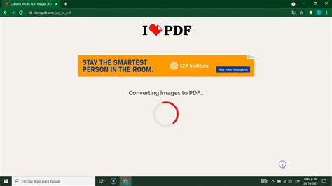 Convertir Archivo De Imagen A Pdf Usando Ilovepdf Youtube