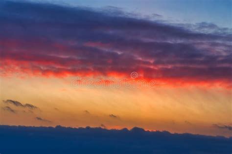 Beautiful Sky Clouds At Twilight Sunset Time Stock Image Image Of