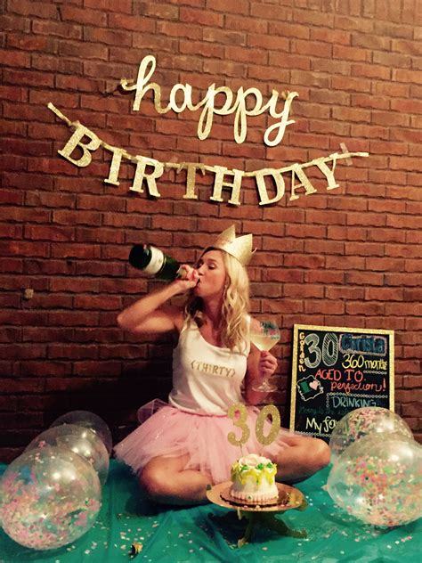 30th Birthday Smash Cake And Booze Photo Shoot Drinking My 20s Away 30th Birthday Party