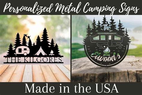 Personalized Metal Camping Signs Handmade In The Usa