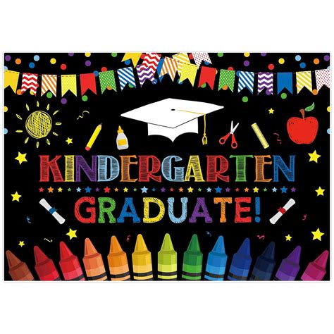 Buy Allenjoy 7x5ft Kindergarten Graduate Party Backdrop Preschool