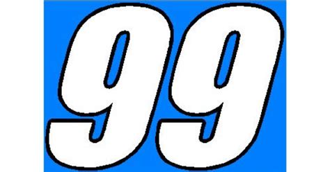 99 Race Number 2 Color Decal Sticker