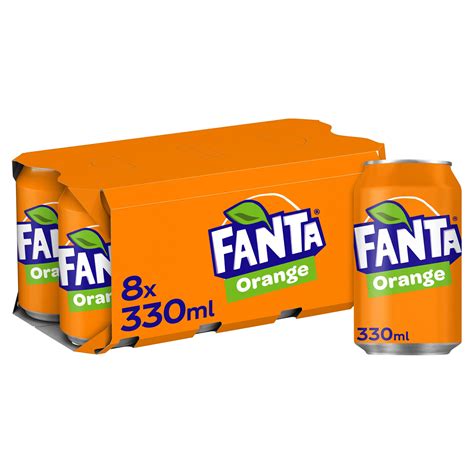 Fanta Orange 8 X 330ml Orange And Fruit Flavoured Iceland Foods