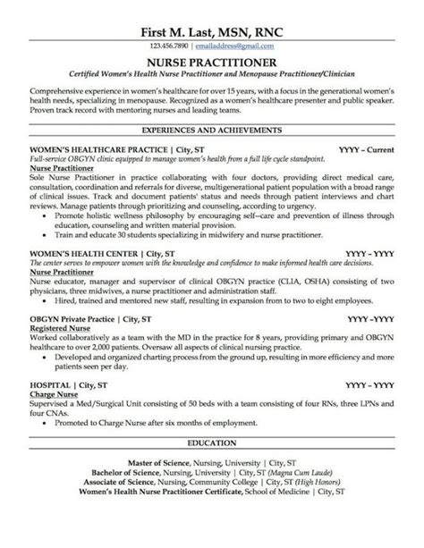 The Best Nursing Cv Examples And Templates