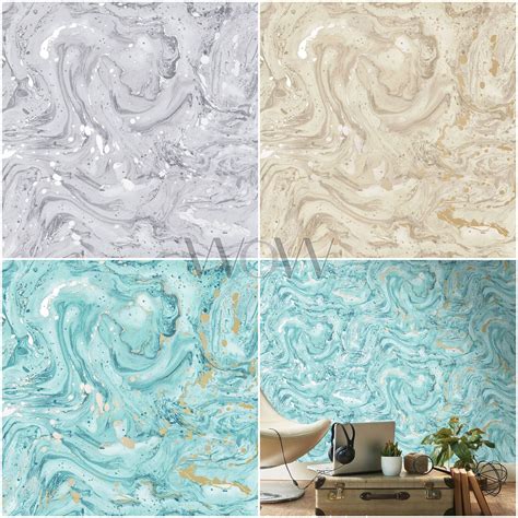 Holden Minerals Azurite Marble Wallpaper Luxury Metallic