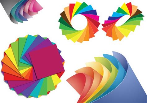 Paper Of Different Colors Graphic 7620 Free Eps Download 4 Vector