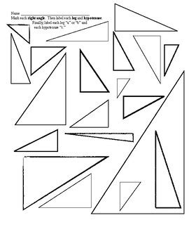 Here, abc is an isosceles triangle, ab = ac. Identifying and Labeling the Legs and Hypotenuse of Right ...