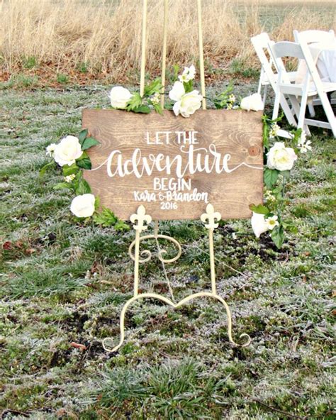 16 Pretty Wedding Signs On Etsy Weddingchicks Handmade Wooden