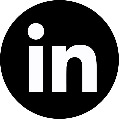 Linkedin Logo Png Black Circle Pnggrid
