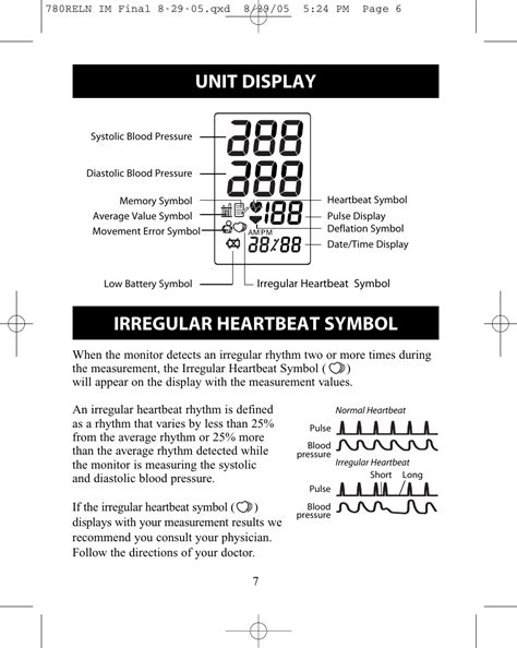 Equate Blood Pressure Monitor Irregular Heartbeat Symbol Captions