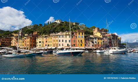 View Of Portofino An Italian Fishing Village Genoa Province Italy A