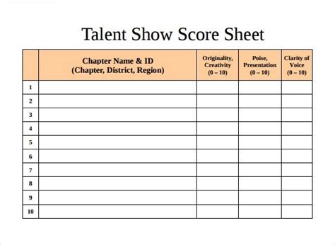 Talent Show Sign Up Sheet Free Template There Are Countless Ways For