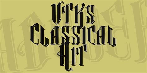Vtks Classical Hit Font · 1001 Fonts