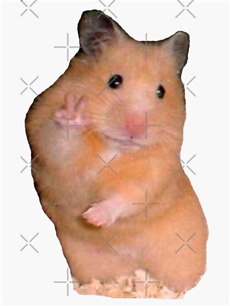 Hamster Peace Sign Meme Sticker For Sale By Valwerty Redbubble