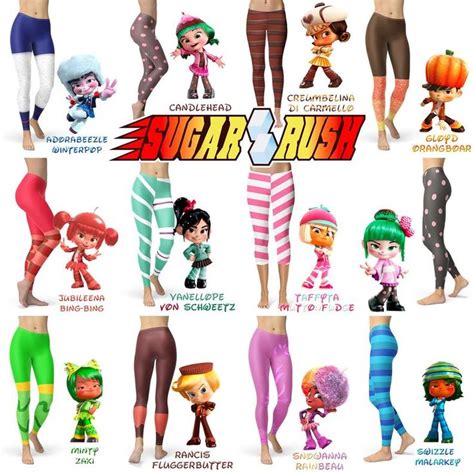 Sugar Rush Racers Wreck It Ralph Disney Inspired Leggings In Capri Or