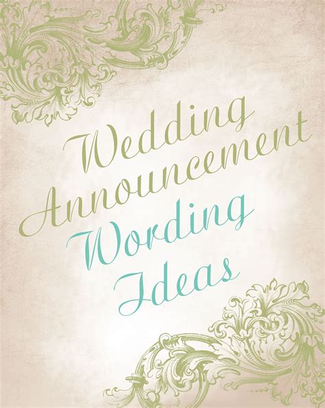 Wedding Announcement Wording Ideas Advice And Ideas Invitations By