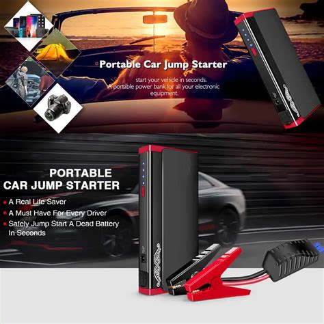 Audew Led Car Jump Starter 13800ma Portable Booster Battery Charger 2