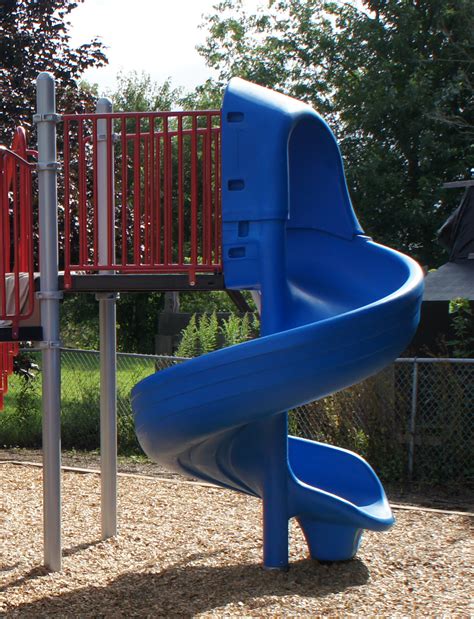 Blue Spiral Park Slide Playground Spiral Commercial Blue Children