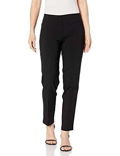 Ruby Rd Womens Solar Millennium Dress Pant Black 4p Petite Slim