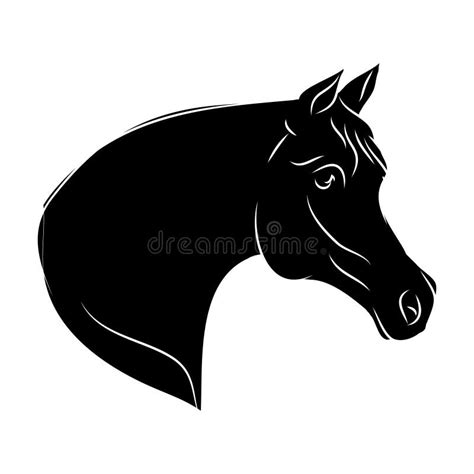 Caballo De La Silueta En El Fondo Blanco Ilustración Del Vector