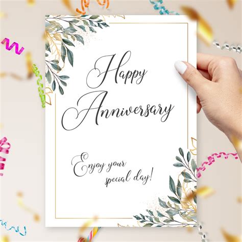 Anniversary Cards Customize And Download Or Print