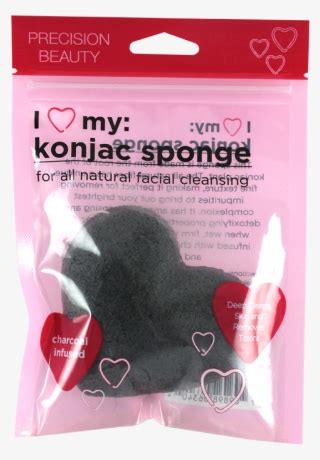 Bamboo Charcoal Infused Heart Shaped Konjac Sponge Glitter