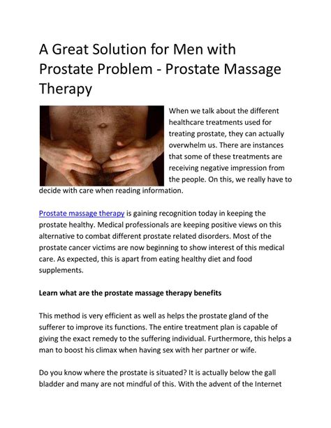 Prostate Massage Health Benefits And How It Works Kienitvc Ac Ke