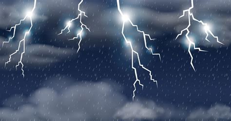 Thunderstorm On Raining Sky 298249 Vector Art At Vecteezy