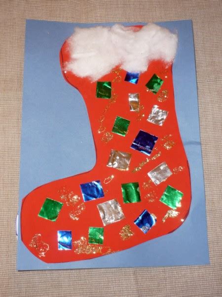 Christmas Stocking Art And Craft For Babies