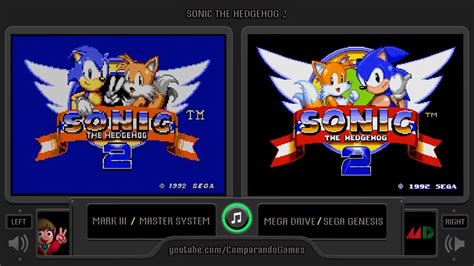 Sonic The Hedgehog 2 Master System Vs Sega Genesis Side By Side