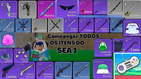 Como Pegar Todos Os Itens Do Sea 1 Blox Fruit Youtube